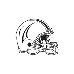 American Football Helmet Silhouette Vector