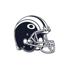 American Football Helmet Silhouette Vector