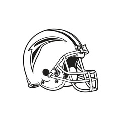 American Football Helmet Silhouette Vector