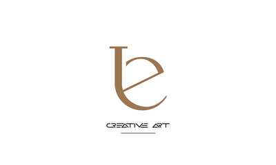LE, EL, L, E abstract letters logo monogram