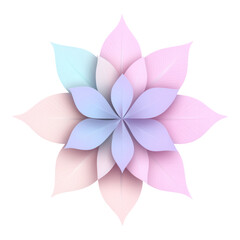 Fototapeta premium Delicate flower design abstract art digital illustration soft colors aesthetic appeal modern creativity
