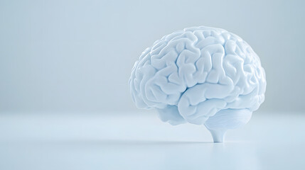 A close-up of an anatomical model of a brain with visible neural pathways, representing the complexity of the human brain, showcasing its intricate structure and the foundation of human cognition and 