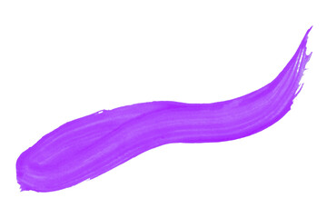 Purple brush strokes isolated on transparent background.