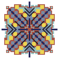 Colorful design with snowflakes abstract pattern Graphic elements