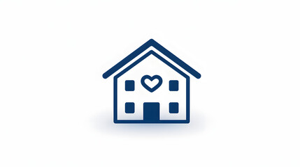Fototapeta premium A simple vector icon depicting an old university building, symbolizing education, tradition, and academic heritage, with a classic architectural design that evokes a sense of history and intellectual 