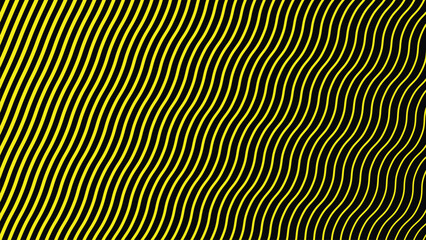 Yellow wavy stripes line abstract seamless pattern background