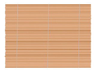 Decorative traditional bamboo mat isolated