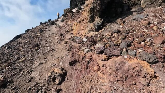 富士山の火口を一周歩いてみた。お鉢巡り―1