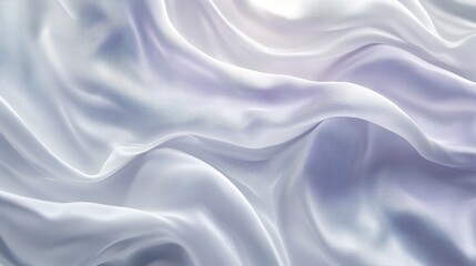 Fototapeta premium Elegant white satin waves with soft shadows and highlights