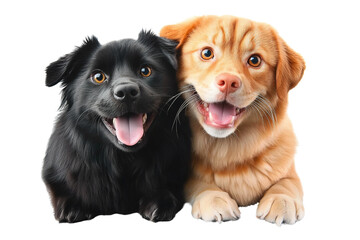 happy dogs on transparent background