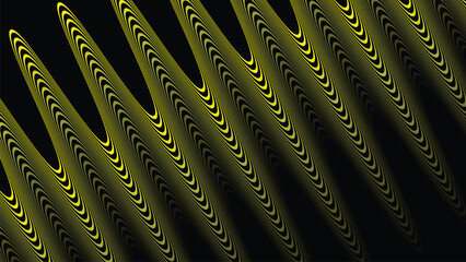 Obraz premium Yellow wavy stripes line abstract seamless pattern background