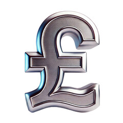 Shiny Pound Sterling (£) Transparent PNG – Popular Currency Symbol for Digital Resources