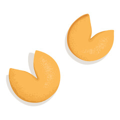 Unopened fortune cookies isolated on white background