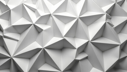 Origami-inspired abstract design featuring sharp geometric folds and shapes in monochrome