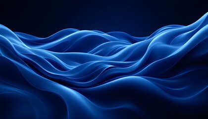 Fototapeta premium Blue black abstract gradient background grain texture effect dark vibrant color flow wave copy space. Blue black dark grainy gradient color background, noise texture effect, web banner.