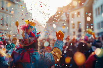 Fasching Carnival in Germany, a colorful and lively celebration with parades, costumes, and traditional festivities