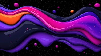 Abstract Swirling Paint  Galaxy Background  Vivid Colors  4K  HDR  Fluid Design