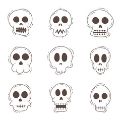 Skeleton Line Style Illustration Pack