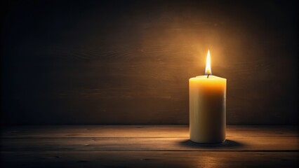 Candle illuminating a dark room, candle, flame, light, illuminated, darkness, glow, ambiance, atmosphere, warm, cozy