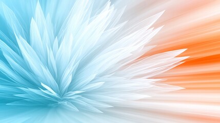 Abstract Blue Orange Floral Design  AI Generated  4K Background