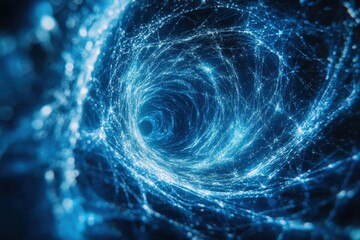 Fototapeta premium Abstract depiction of a swirling vortex of light and energy.