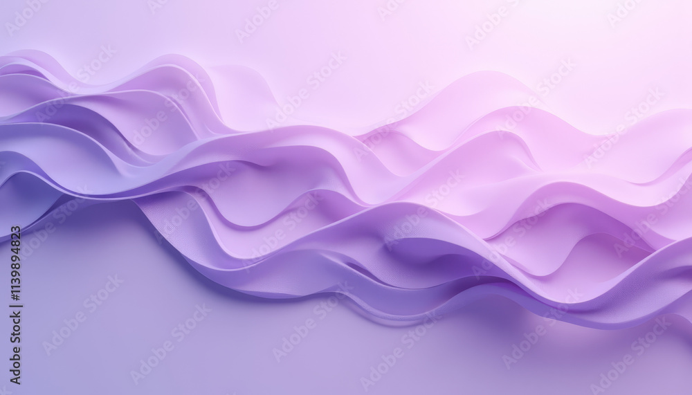 Aufkleber elegant abstract background featuring wavy lines in soft purple shades creating a harmonious design 