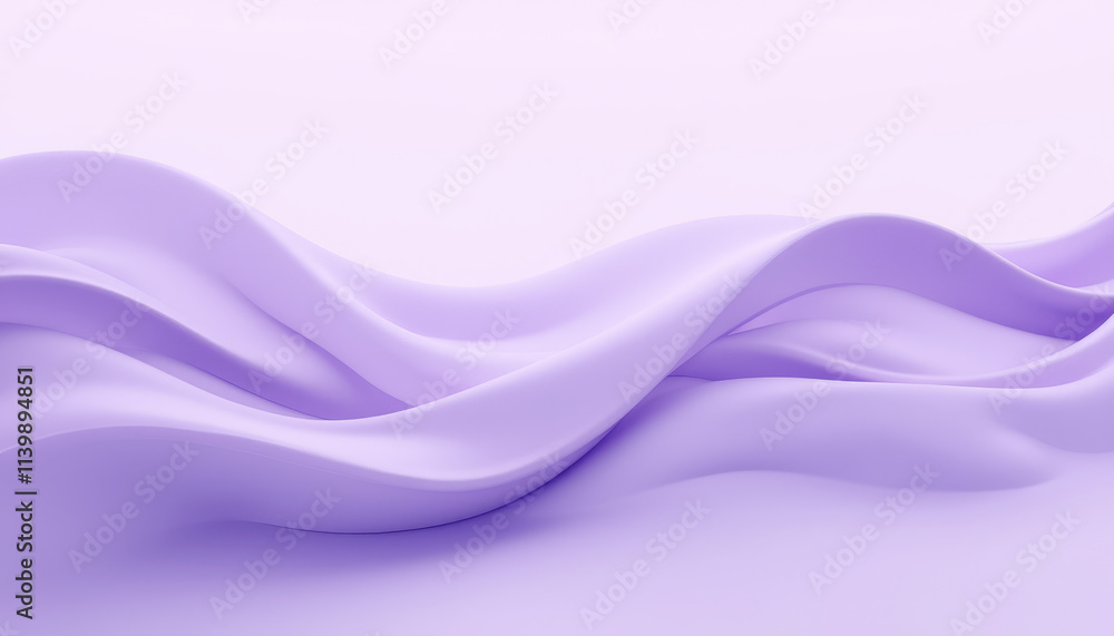 Poster abstract background with wavy lines in shades of purple creating a smooth and elegant design atmosph