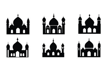 set of mosque vector illustration  