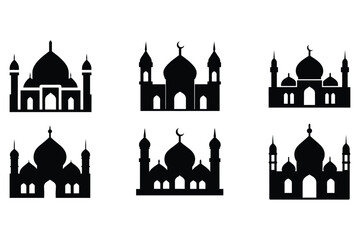 set of mosque vector illustration  