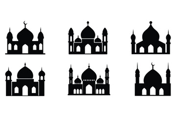 set of mosque vector illustration  