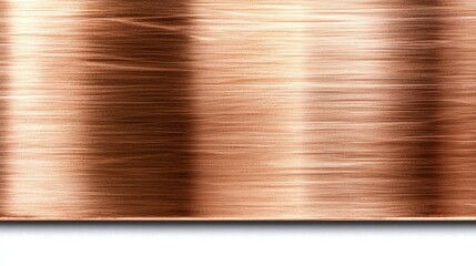Naklejka premium Brushed Copper Texture Metallic Background Polished Metal Surface Shiny Brown Warm Ton
