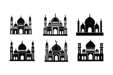 set of mosque vector illustration  