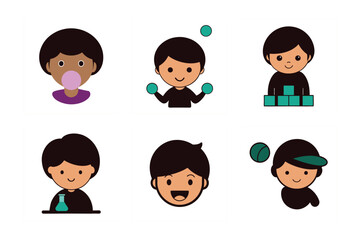 Obraz premium set of cartoon people