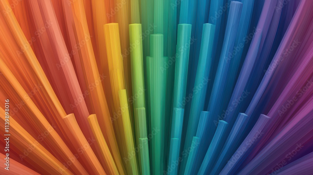 Poster sound loud 3d rendering concept, vibrant 3d rendering of sound waves bursting outward in a colorful 
