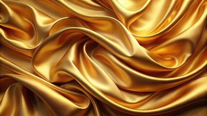 Fototapeta premium Golden silk background with luxurious and elegant texture , luxury, golden, silk, background, texture, elegant, smooth, shiny