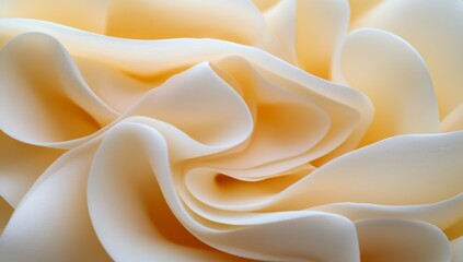 Obraz premium Close-Up of Crumpled Paper Texture in Soft Beige and White Tones