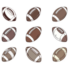 American football ball isolated 