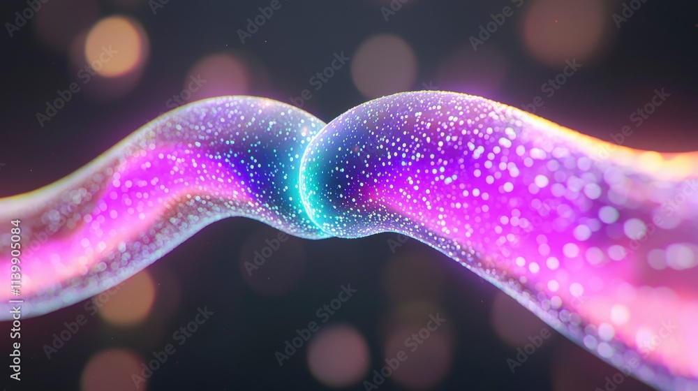 Poster glowing neural network abstract brain cells neuroscience background