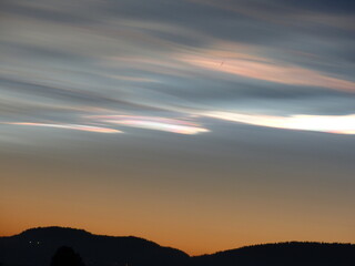 sunset in the mountains