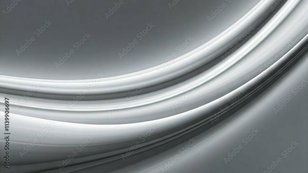 Poster abstract gray and white flowing fabric design. elegant, smooth, flowing lines in shades of gray and 