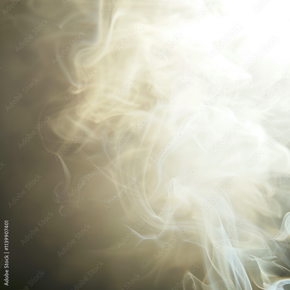 Poster ethereal wisps of smoke swirl against a muted backdrop creating a soft atmospheric effect that evoke