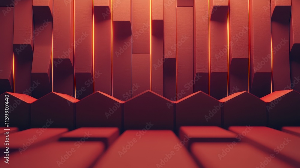 Poster sound loud 3d rendering concept, glowing pulses of sound waves represented by vibrant basslines in a