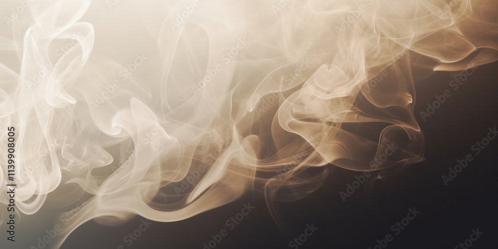 Poster soft swirling cloud of smoke against a dark background creating an ethereal and mysterious atmospher