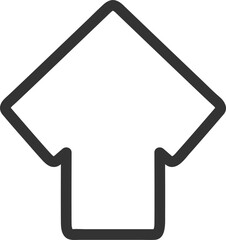 Arrow and spades stylish icon, spear tip black, paek icon.