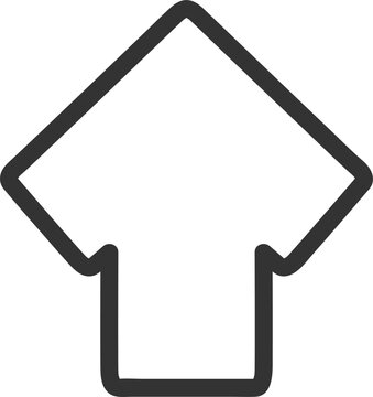 Arrow and spades stylish icon, spear tip black, paek icon.