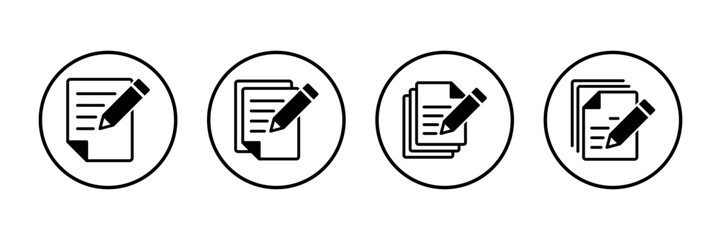 Note icon vector isolated on white background. Taking note icon vector. Edit line icon. Document write. Content writing