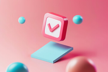 3d rendered logo for online store. poster for offers
