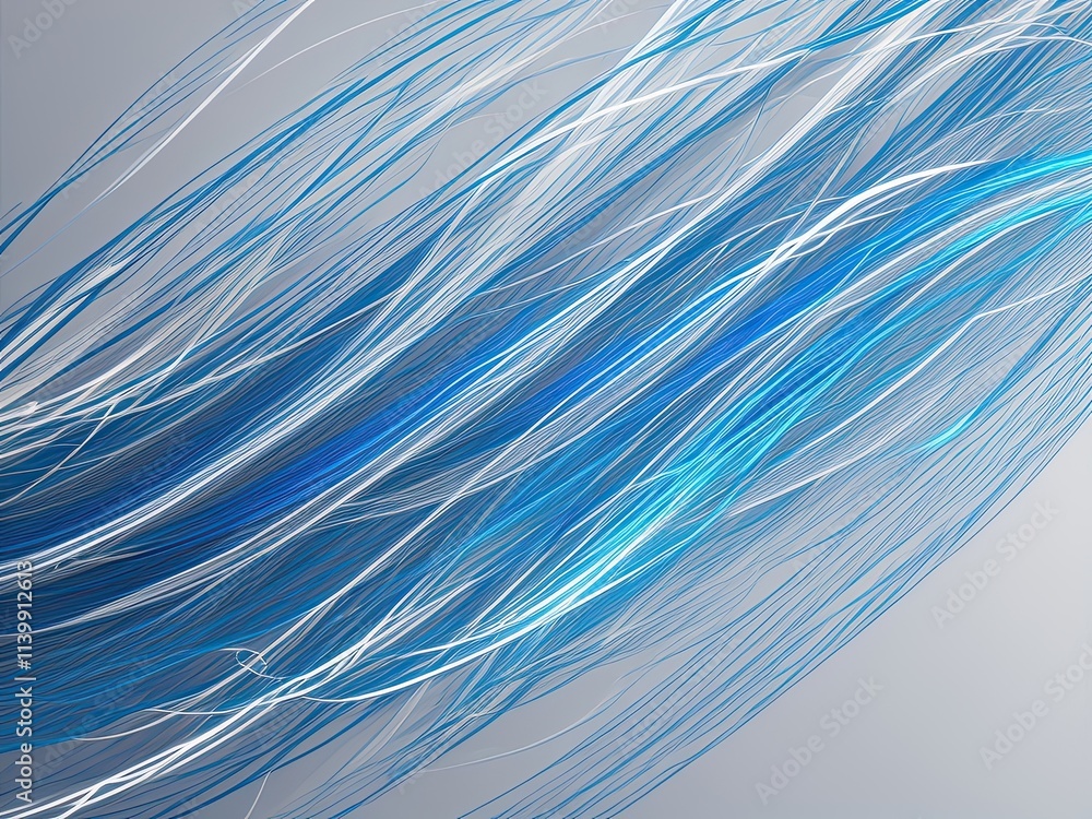 Poster white and blue curve line, rough abstract background with gradient color, and shine grainy noise and