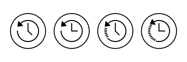 History icon vector isolated on white background. History vector icon