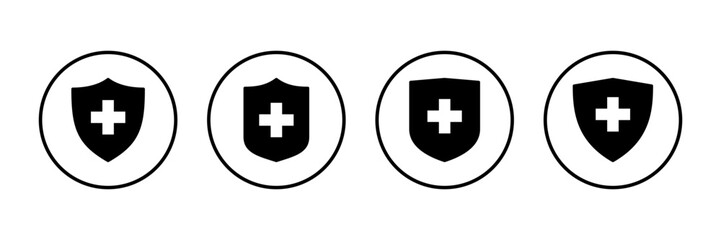 Obraz premium Health insurance icon vector isolated on white background. Insurance health document icon